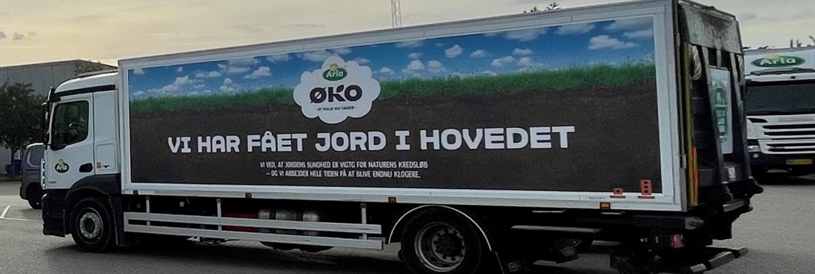 Ny Arla ØKO kampagne opsat på lastbiler - Flexsign hjælper budskabet på vej